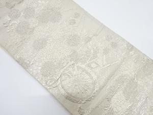 アンティーク 花車模様織り出し袋帯(材料)